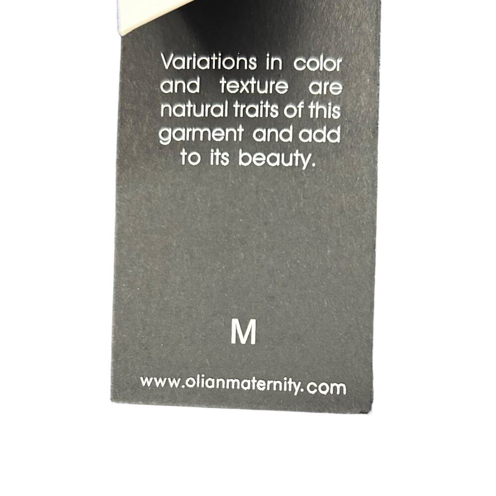 NWT Olian Blue Maternity Rayon Spandex Blend Long Sleeve Wrap Dress Medium - Picture 3 of 7